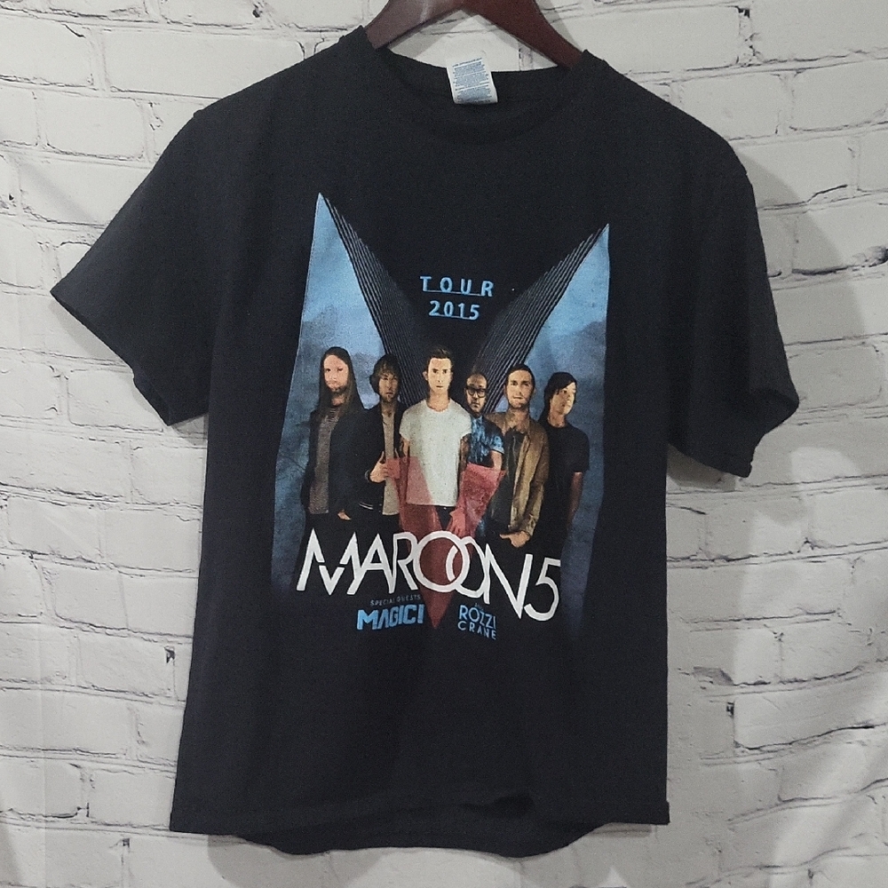 Maroon 5 Black Graphic Tour T-Shirt